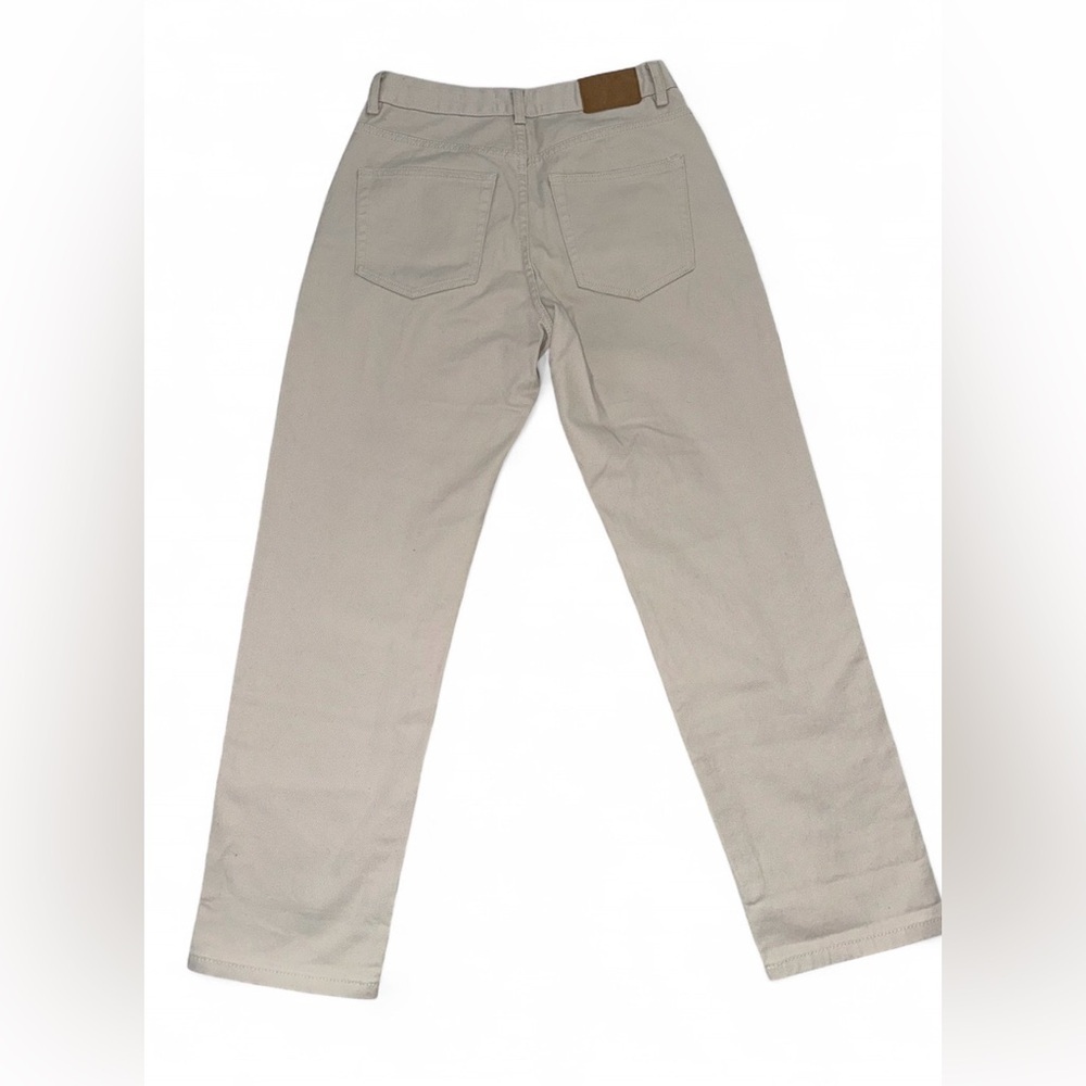Cotton On Mom Jeans Beige High Rise Straight Leg Size 6 Women - Picture 2 of 5